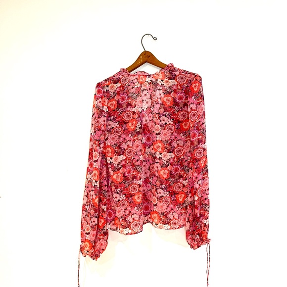 For love & lemons pink florales print blouse - Picture 3 of 6